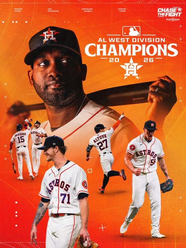 휴스턴 애스트로스가 28일(한국시간) 2026 MLB 정규시즌 최종전 승리로 아메리칸리그 서부지구 우승을 확정했다. /사진=휴스턴 애스트로스 구단 공식 SNS 갈무리