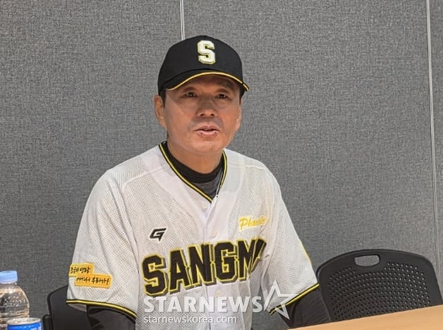 Manager Park Chi-wang at the official press conference following the victory over the Ulsan Whales on the 28th. /Photo=Reporter Park Su-jin
