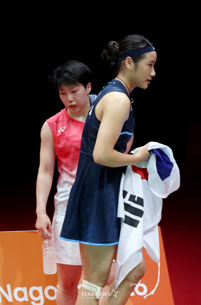 안세영이가 29 일 일본 이치노미야 시립체육관에서 열린 2026 아이치·나고야 아시안게임 배드민턴 여자단식 결승전에서 일본 야마구치 아카네를 2-0으로 셧아웃시키고 금메달을 차지했다.  2026.09.29. /사진=강영조 cameratalks@