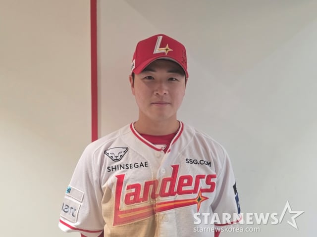 SSG 김정민이 29일 인천 LG전을 마치고 취재진과 인터뷰에 응했다. /사진=김동윤 기자