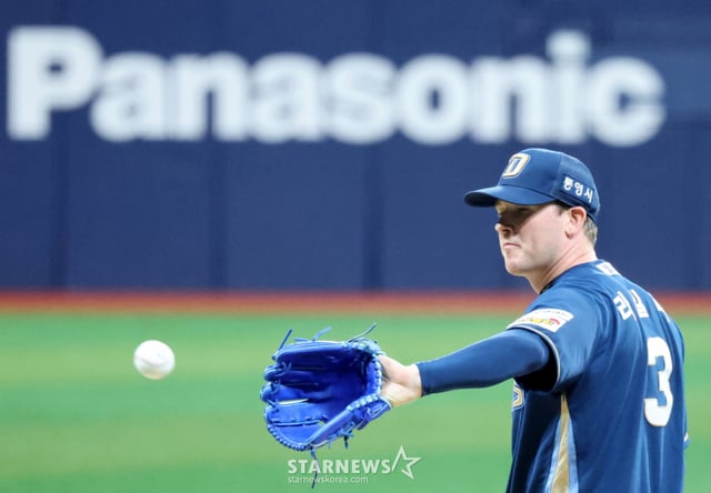 NC Dinos foreign pitcher Riley Thompson. /Photo=Senior reporter Kang Young-jo