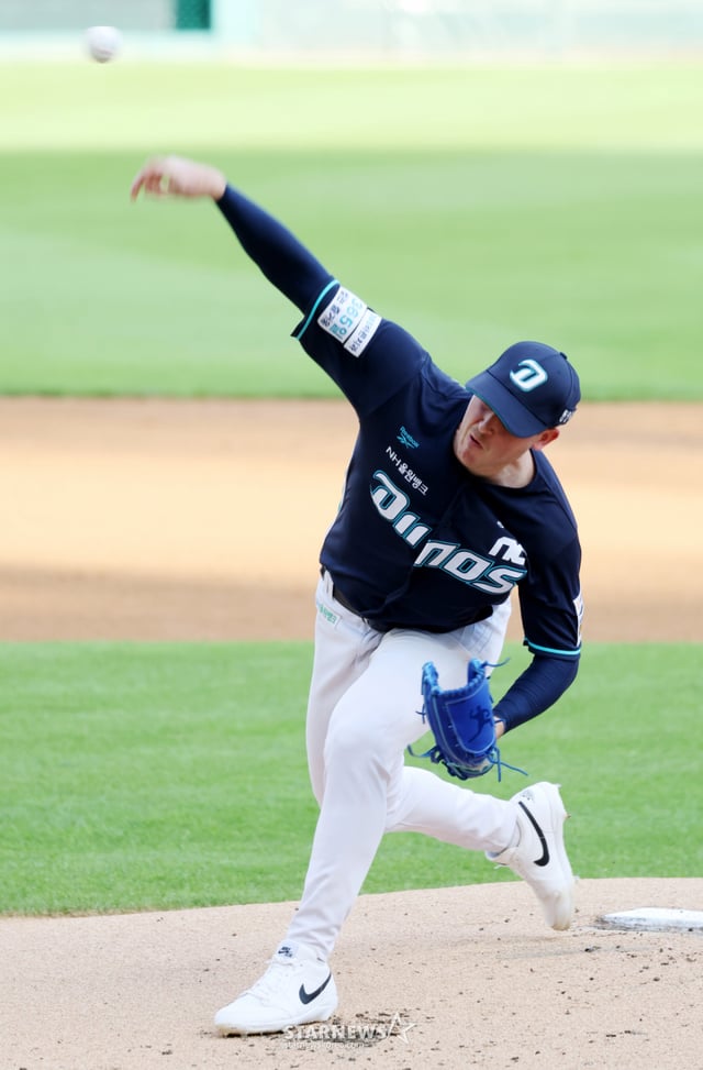 NC Dinos foreign pitcher Riley Thompson. /Photo=Senior reporter Kang Young-jo