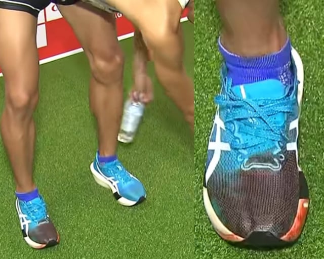 Park Min-ho's blood-soaked sneakers. /Photo=Screenshot from social media