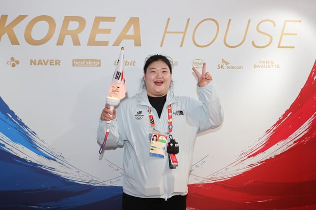 역도 박혜정의 팀코리아 프렌즈&패밀리 라운지 방문 사진