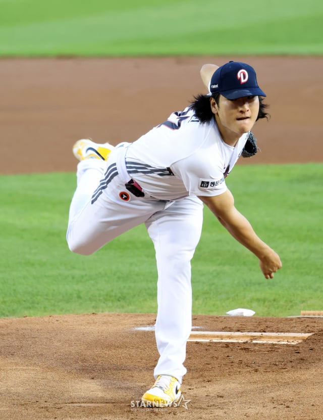 斗山ベアーズの先発投手、クァク·ビン。 /写真=姜永祚(カン·ヨンジョ)先任記者