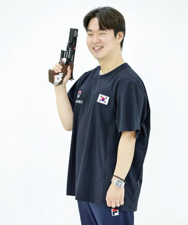 韓国射撃国家代表のイ·ゴンヒョク。 /写真=大韓射撃連盟提供