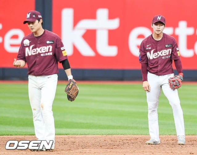 2018시즌 함께했던 김하성(왼쪽)과 김혜성의 모습.