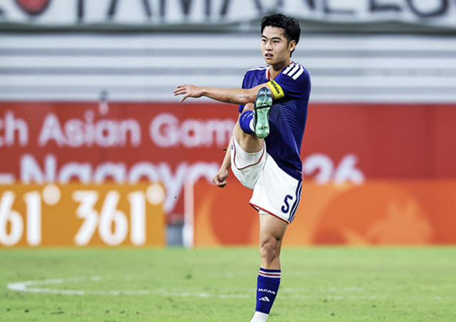 일본 아시안게임 축구 대표팀의 이치하라 리온. /사진=일본 축구협회 홈페이지