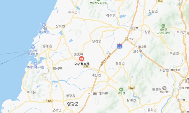 고창 청농원 지도