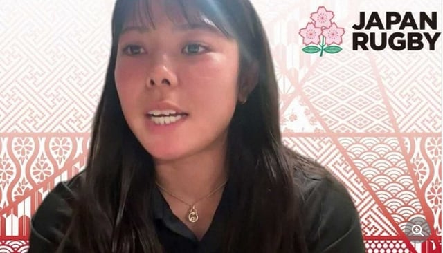 일본 여자 7인제 럭비 대표팀 주장 스다 미치요. /사진=온라인 기자회견 영상 갈무리