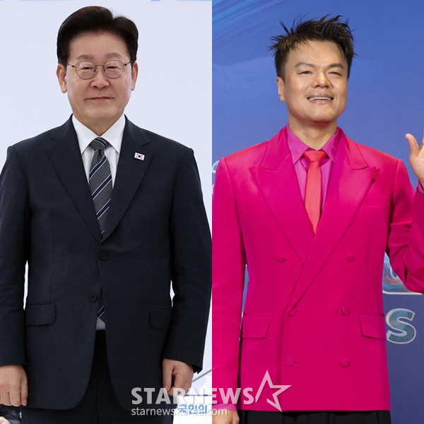 이재명 대통령, 박진영 대중문화교류위원장 /사진=스타뉴스
