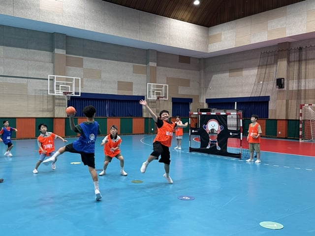 인천 부평남초등학교 강습 사진. /사진=대한핸드볼협회