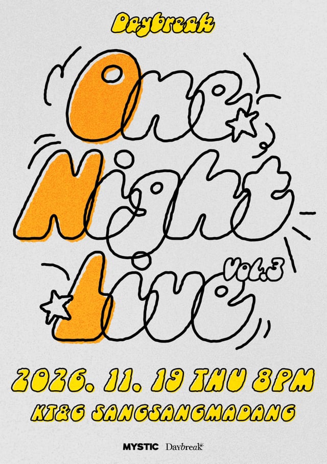Poster for Daybreak's small-venue live 'ONL Vol.3'/Photo provided by Mystic
