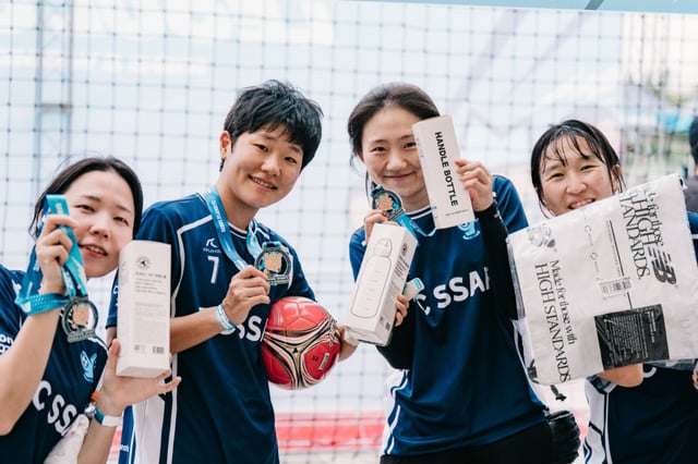 Seoul E-Land FC will host the '2026 Leul Cup' on the 10th at Haemaru Football Field in Yangcheon-gu, Seoul, together with its official partner New Balance. The photo shows players who participated in last year's Leul Cup. /Photo=Provided by Seoul E-Land