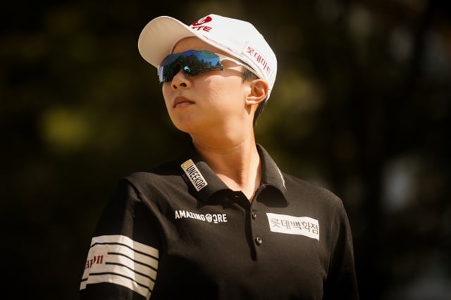 Kim Hyo-jo plays during the third round of the Ladies European Tour (LET) Aramco Korea Championship on the 10th at New Korea Country Club (par 72) in Goyang, Gyeonggi Province. /Photo=Provided by the tournament organizing committee