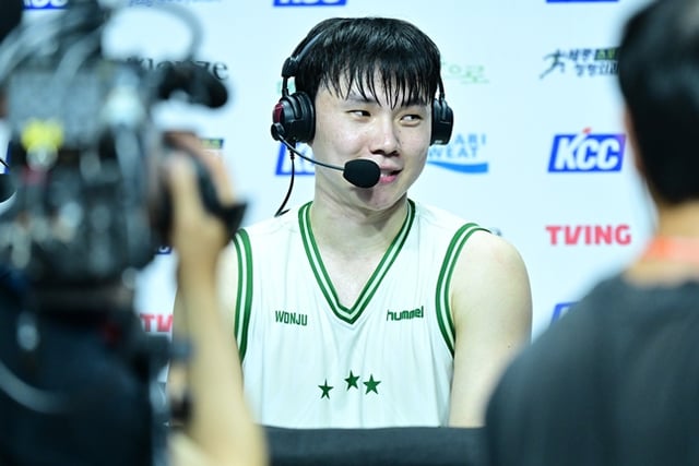 Lee Yong-woo durante la entrevista posterior al partido. /Foto=KBL