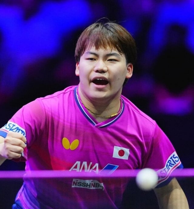 日本の卓球選手、松島そら。 /写真=日刊スポーツ 仕上げ