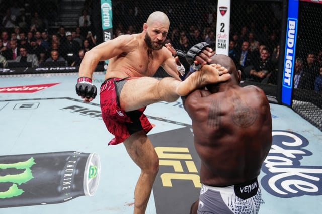 /图片=UFC提供 普罗哈斯卡（左）。