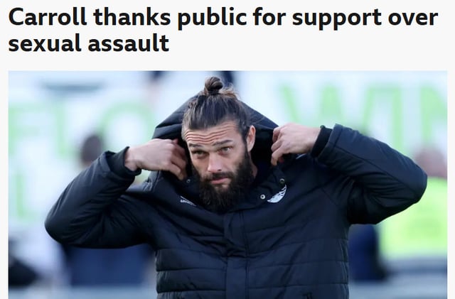 La BBC británica informó el día 13 (hora coreana) que "Carroll participó en un programa de podcast y reveló los detalles completos del terrible incidente, así como sus sentimientos sobre el respaldo recibido por la opinión pública". /Foto=BBC