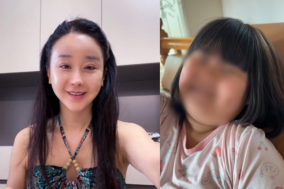 함소원과 그의 딸/사진=함소원 SNS