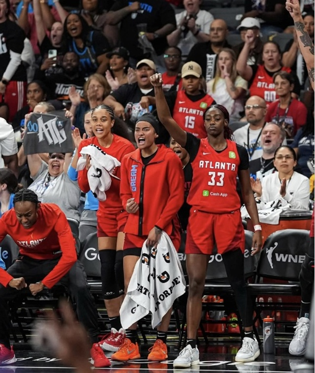 Atlanta Dream players focused on the game. /Photo=Atlanta Dream SNS