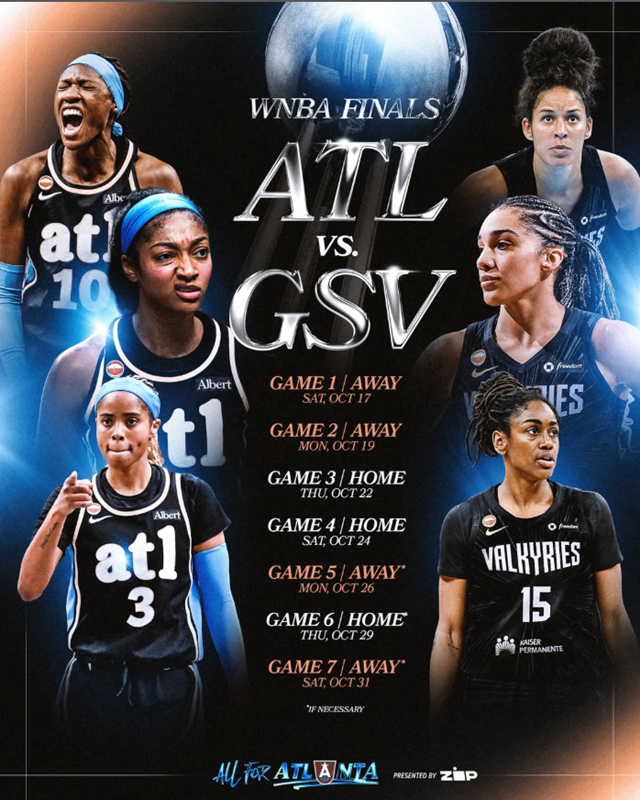 WNBA Finals schedule. /Photo=Atlanta Dream SNS