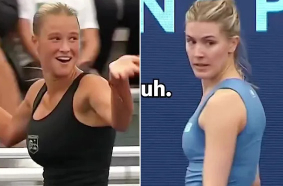 Maria Ford (izquierda) y Eugenie Bouchard. /foto=Recopilado de The Sun