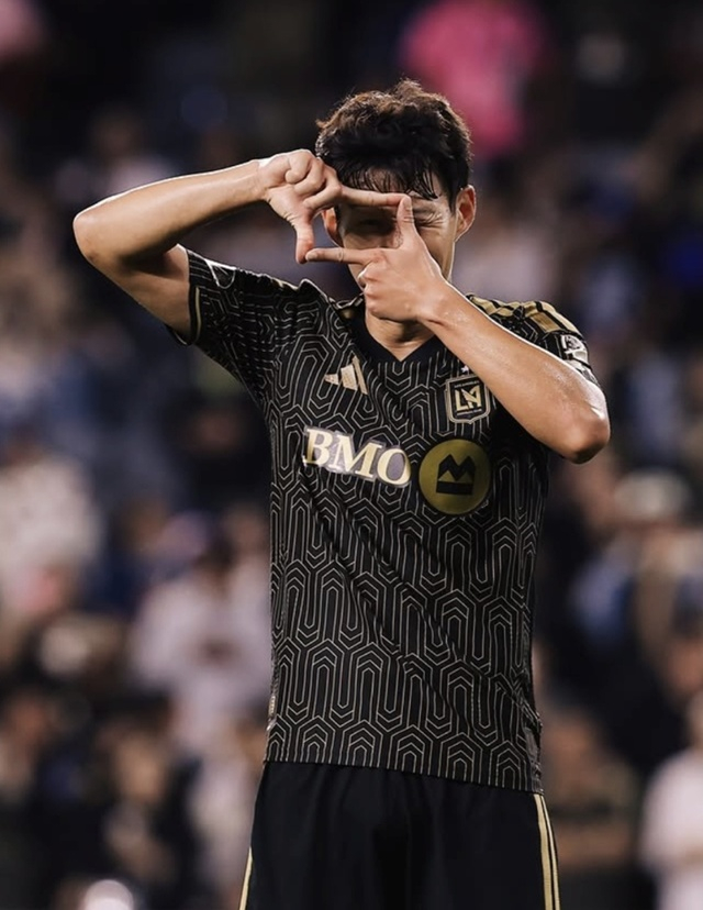 Son Heung-min’s goal celebration. /Photo=LAFC SNS