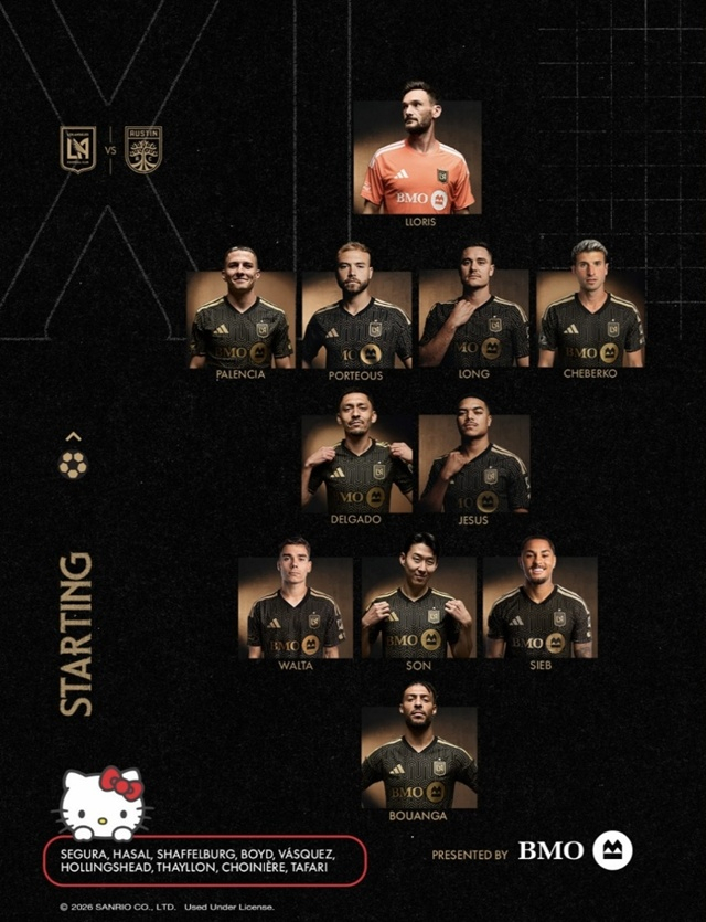 LAFC starting lineup. /Photo=LAFC SNS