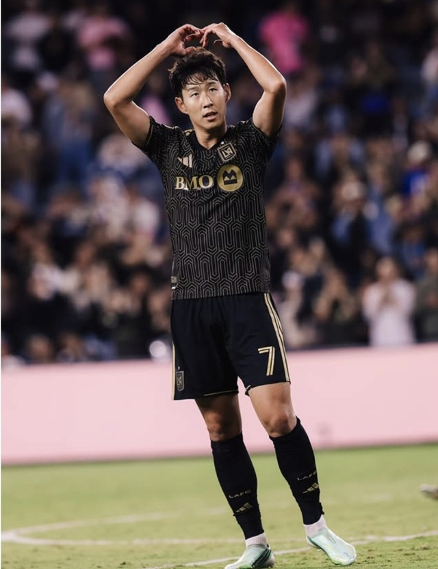 Son Heung-min’s goal celebration. /Photo=LAFC SNS