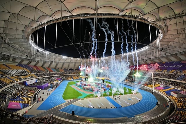 Scene from the opening ceremony of the 2025 National Sports Festival. /Photo=Korea Olympic Committee