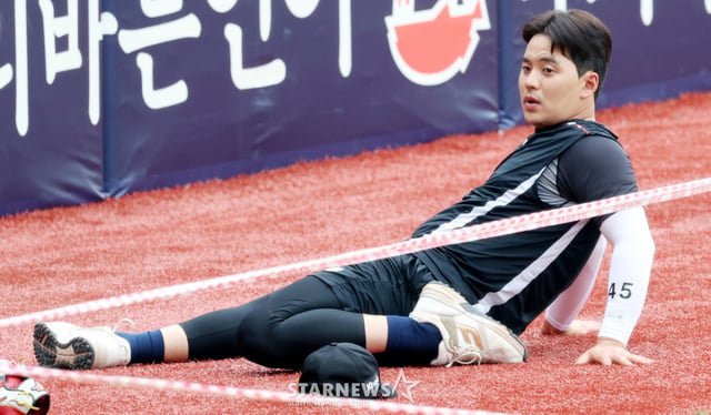 KT Wiz catcher Han Seung-taek. /Photo=Chief correspondent Kim Jin-kyung