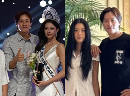 La pareja de padre e hija, Woo Ji-won y Woo Seo-yoon /foto=cuentas personales de Woo Seo-yoon y Woo Ji-won