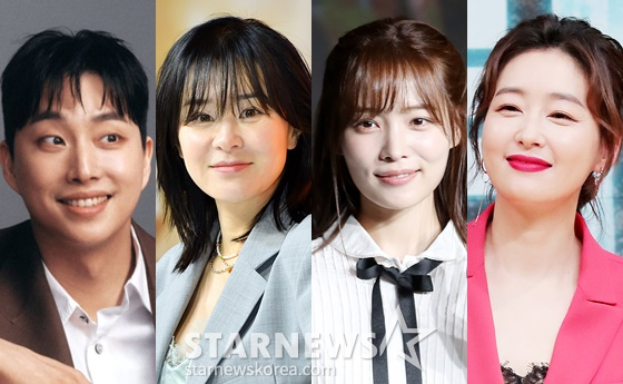 Park Wi (from left), Choi Kang-hee, Yoon So-hee, and Park Jin-hee /Photo=Park Wi SNS, StarNews