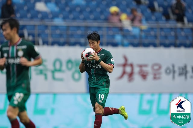 Tiền đạo Daejeon Hana Citizen Seo Jin-soo. /Ảnh=Liên đoàn Bóng đá Chuyên nghiệp Hàn Quốc