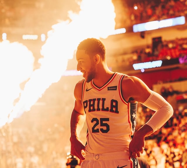 Ben Simmons during his time with Philadelphia in 2019. /Photo=Official Philadelphia 76ers SNS