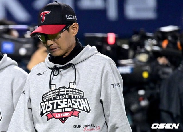 LG manager Yeom Kyung-yeop after Game 3 of the Preliminary Playoffs on the 20th. /Photo=OSEN