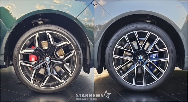 BMW iX5(왼쪽), X5(오른쪽) /사진=김경수 기자