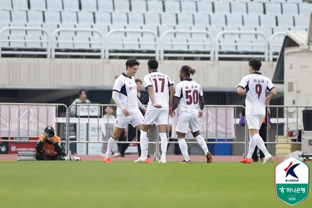 광주FC 선수단. /사진=한국프로축구연맹 제공