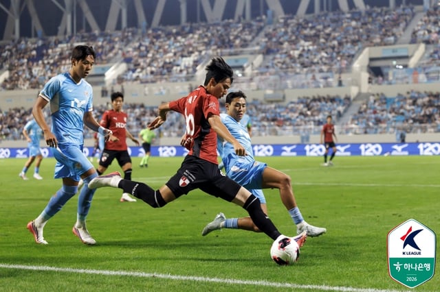 대구FC와 부산 아이파크 경기 모습. /사진=한국프로축구연맹 제공