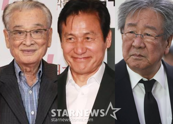고 이순재, 안성기, 최불암 /사진=스타뉴스