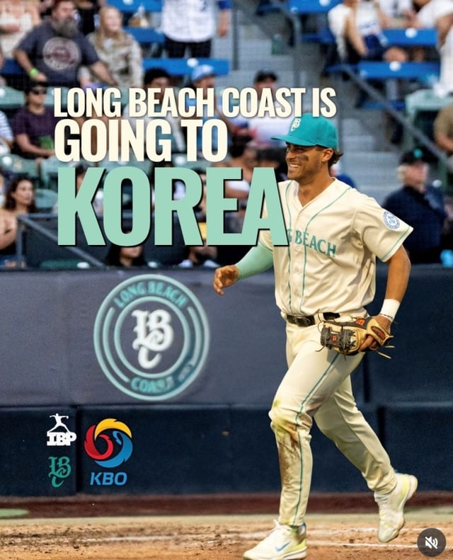 미국 독립리그 연합팀 롱비치 코스트 선수단이 2026 울산-KBO 가을리그에 참가했다. /사진=롱비치 코스트 구단 공식 SNS 갈무리