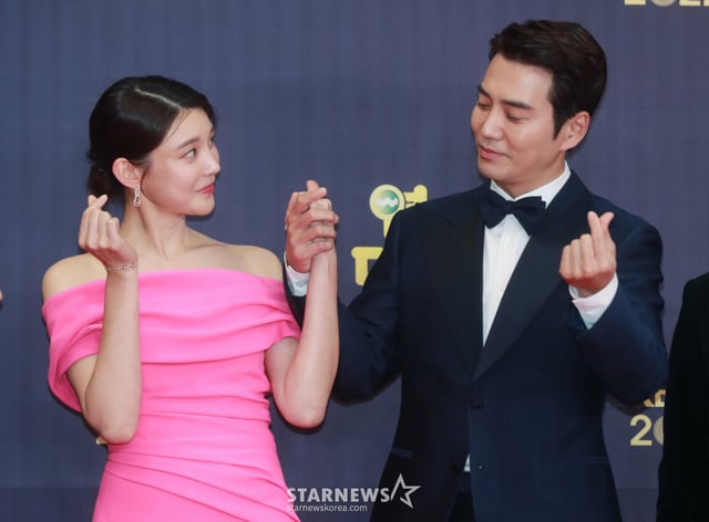From left, the couple Cha Ye-ryeon and Joo Sang-wook /Photo=StarNews