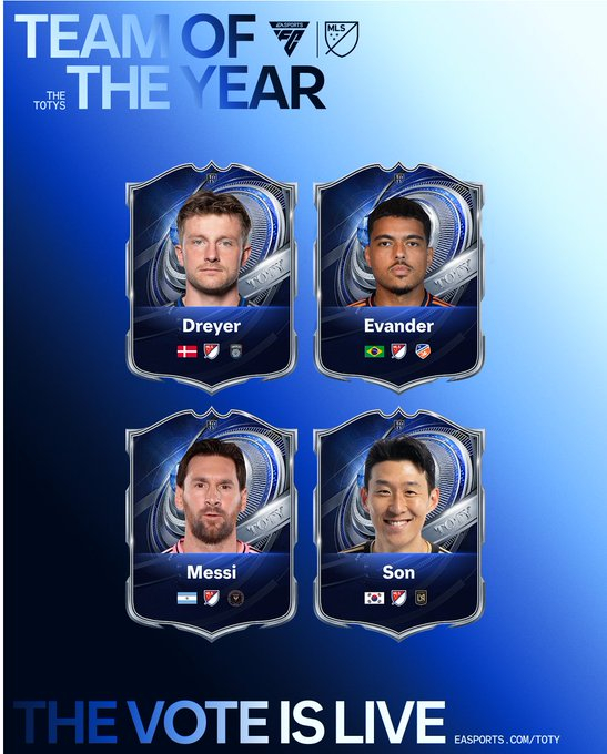 图为，入选今年球队候选名单的梅西（左下）和孙兴慜（右下）。 =美国职棒大联盟官方社交网络服务(SNS)