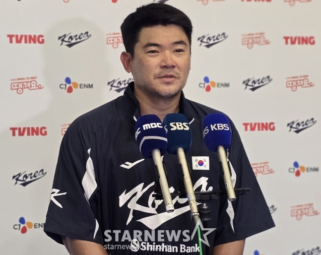 Noh Kyung-eun is interviewing after training on the 12th. /Photo = Reporter Ahn Ho-geun