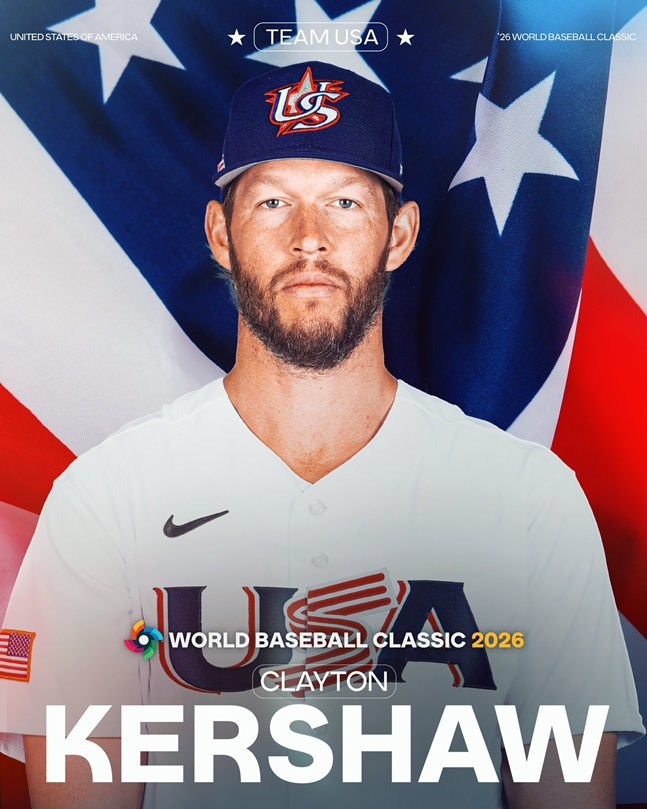 Kershaw in the United States national team uniform. /Photo =MLB.com Official SNS Source