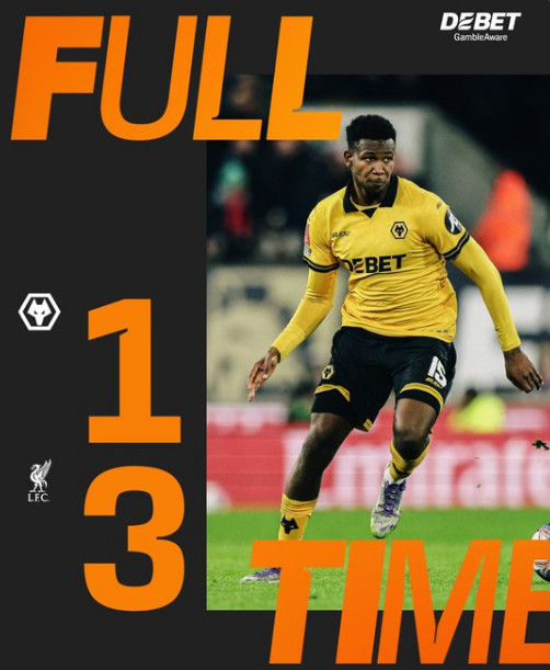 «Вулверхэмптон» проиграл со счетом 1: 3 в 1/16 финала Кубка Английской футбольной ассоциации (FA) сезона-2025-2026, который прошел на стадионе Молиньо в Вулверхэмптоне, Англия, 7-го числа (по корейскому времени). /Фото =Официальная социальная сеть Вулверхэмптона