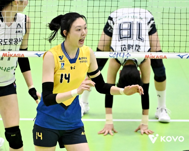 現代建設のヤン·ヒョジン。 /写真=韓国バレーボール連盟提供