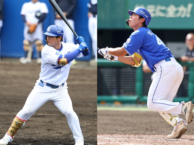 ヤン·ウヒョン（左）とハム·スホ。 /写真=三星ライオンズ