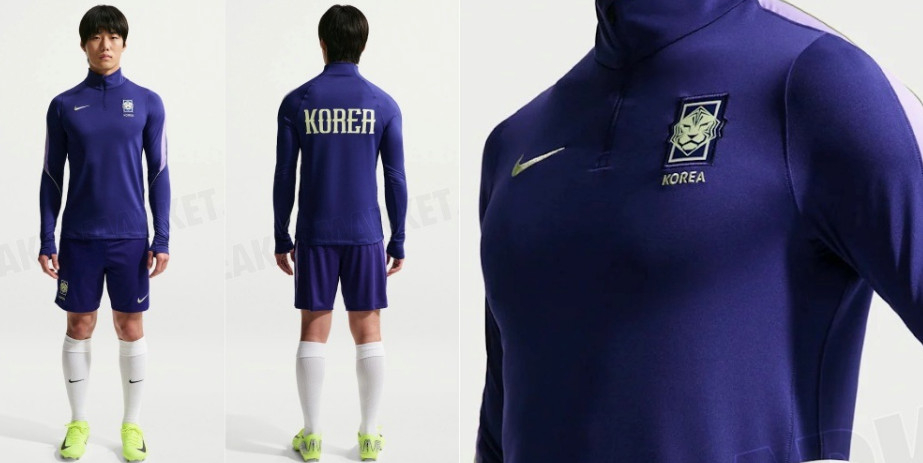 Ожидается, что национальная сборная Кореи по футболу будет носить новый тренировочный комплект на чемпионате мира 2026 года в Северной Америке. /Фото = Заголовки с капюшоном на пуховиках